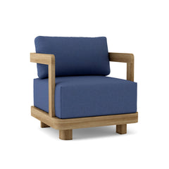 Anderson Teak Granada deep seating armchair in cast pomegranate, outdoor accent chair with lush cushions and 9 designer color options.