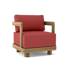 Anderson Teak Granada Deep Seating Armchair, outdoor accent chair in cast pomegranate, available in 9 designer colors for patio or garden.