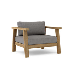 Anderson Teak Palermo Teak Wood Deep Seating Accent Chair in cast pomegranate, outdoor patio and garden furniture, 9 designer colors