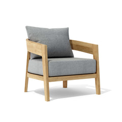 Anderson Teak Toscana Lounge Chair, outdoor accent chair in cast pomegranate, deep seating, 9 designer colors for patio and garden.