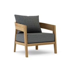 Anderson Teak Toscana Lounge Chair in cast pomegranate, outdoor deep seating accent chair with designer color options for patio and garden.