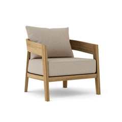 Anderson Teak Toscana Lounge Chair in cast pomegranate, outdoor accent chair with deep seating, available in 9 designer colors.