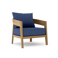 Anderson Teak Toscana Lounge Chair, outdoor accent chair in cast pomegranate, deep seating, available in 9 designer colors.