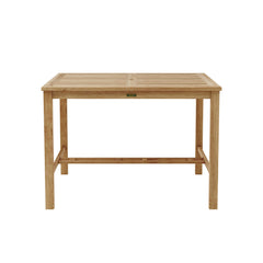 Anderson Teak SET-120 bar table set with nine designer colors, featuring sleek wooden table and matching chairs.