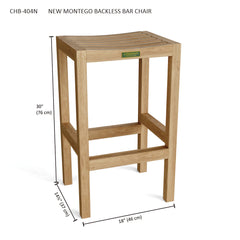 Anderson Teak SET-120 bar table set with nine designer color options, featuring a sleek modern design and clean wooden finish.
