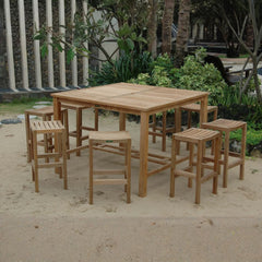 Anderson Teak SET-120 bar table set with 9 designer color options, featuring sleek, modern design and sturdy wooden construction.
