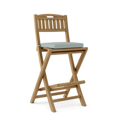 Anderson Teak SET-20 bar table set with 9 designer colors, showcasing a modern outdoor bar table and matching stools.