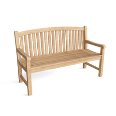 Chelsea 3-seater bench by Anderson Teak in 9 designer colors, showcasing the stylish wooden bench with a sleek design.