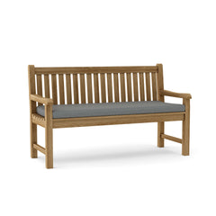 Anderson Teak classic 3-seater bench with smooth wooden surface, available in nine designer colors, perfect for outdoor seating.