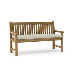 Anderson Teak classic 3-seater bench in one of nine designer colors, showcasing smooth wooden slats and sturdy construction.