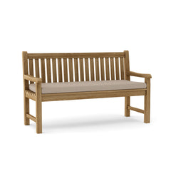 Anderson Teak Classic 3-Seater outdoor patio bench in cast Pomegranate with nine designer color options, suitable for garden lounge.