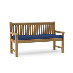 Anderson Teak Classic 3-Seater Bench in Pomegranate, outdoor patio bench for garden lounge, available in 9 designer colors.