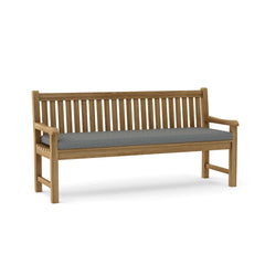 Anderson Teak Classic 4-seater bench in various designer colors, showcasing smooth wooden slats and sturdy construction.
