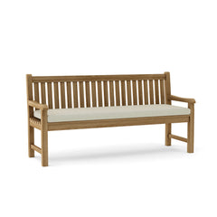 Anderson Teak classic 4-seater bench in one of nine designer colors, showcasing smooth wooden slats and sturdy design.