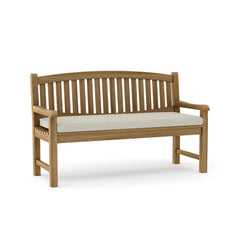 Kingston 3-seater teak bench by Anderson Teak in 9 designer colors, showcasing a stylish outdoor seating option with a sleek design.