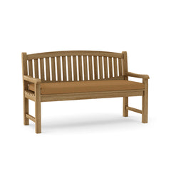 Anderson Teak Kingston 3-seater outdoor bench in cast pomegranate, part of the garden lounge set with nine designer colors.