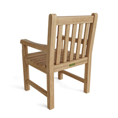Wooden bench from Anderson Teak's Conversation Set-06, featuring a smooth teak finish and sturdy construction for outdoor seating.