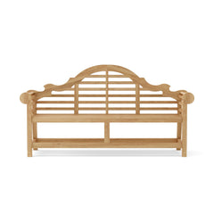 Wooden bench from Anderson Teak's Conversation Set-45, featuring a sturdy teak construction and smooth finish.