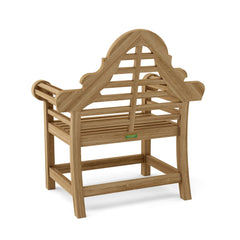 Outdoor patio bench from Anderson Teak's Conversation Set-45 in nine designer colors, ideal for garden lounge seating.