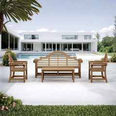 Anderson Teak bench from the Conversation Set-45, featuring a sleek wooden design perfect for outdoor or patio seating.