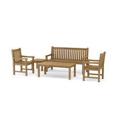 Anderson Teak bench from the Conversation Set Anderson Teak Set-44, showcasing a sleek wooden bench ideal for outdoor seating.