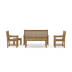 Anderson Teak bench from the Conversation Set Anderson Teak Set-44, showcasing a sleek wooden bench with a natural teak finish.