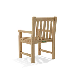 Outdoor Anderson Teak bench from the Conversation Set, featuring a sleek design and available in nine designer colors.