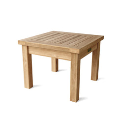 Outdoor Anderson Teak conversation bench set in nine designer colors, perfect for garden lounge and patio gatherings.
