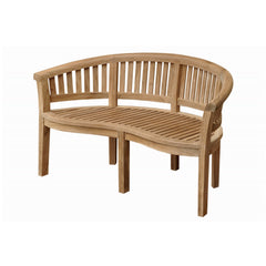 Anderson Teak Curve 3-seater bench with extra thick wooden slats, available in 9 designer colors, outdoor garden furniture