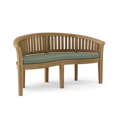 Anderson Teak Curve 3-Seater Extra Thick Outdoor Patio Bench with 9 designer color options, ideal for garden lounge seating.