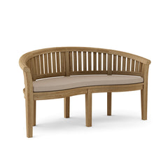 Anderson Teak Curve 3-Seater Extra Thick Outdoor Patio Bench in a designer color, perfect for garden lounge seating.