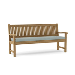 Anderson Teak DEL-AMO 4-seater bench in 9 designer colors, featuring sleek wooden slats and modern outdoor seating design.