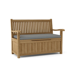 Anderson Teak DEL-AMO Storage Bench in 9 designer colors, wooden bench with storage compartment and sleek modern design
