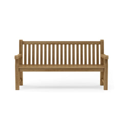 Devonshire 4-seater extra thick bench by Anderson Teak in Marlborough style, showcasing natural wood finish and sturdy design.