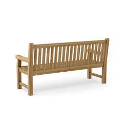 Anderson Teak Devonshire 4-seater bench in Marlborough finish, showcasing extra thickness and available in 9 designer colors.