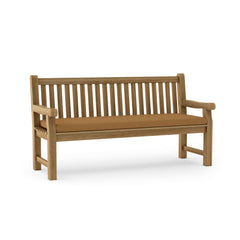 Devonshire 4-seater extra thick teak bench by Anderson Teak in Marlborough style, featuring 9 designer color options.