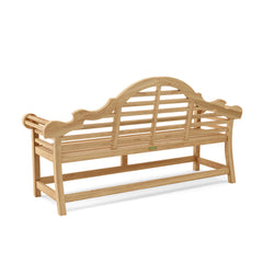 Anderson Teak Marlborough 3-seater bench in 9 designer colors, showcasing sleek wooden slats and contemporary design.