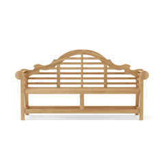 Anderson Teak Marlborough 3-seater bench in natural wood finish with modern design, available in 9 designer colors.