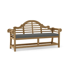 Anderson Teak Marlborough 3-seater bench in one of nine designer colors, showcasing sleek wooden design and sturdy construction.