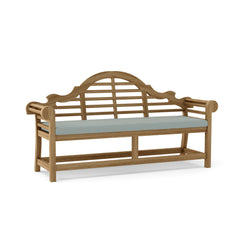 Anderson Teak Marlborough 3-seater outdoor garden bench in nine designer colors, showcasing a stylish patio furniture design.