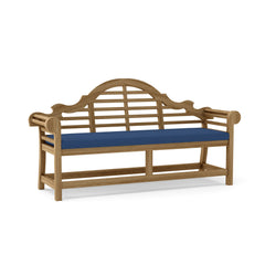 Anderson Teak Marlborough 3-Seater outdoor patio bench in nine designer colors, ideal for garden lounge seating.
