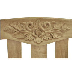 Rose 50-inch round teak bench by Anderson Teak in 9 designer colors, featuring a sleek, modern outdoor seating design.