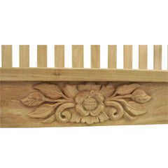 Rose 50-inch round bench by Anderson Teak in one of nine designer colors, showcasing a sleek wooden seat and sturdy base.