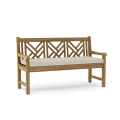 Anderson Teak VILANO 3-seater outdoor bench in a designer color, perfect for garden or patio lounge seating.