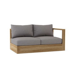 Anderson Teak Copacabana left loveseat modular in vibrant designer colors, showcasing comfortable outdoor seating with modern design.