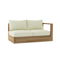Anderson Teak Copacabana Left Loveseat Modular in 9 designer colors, showcasing modern outdoor seating with plush cushions and stylish design.