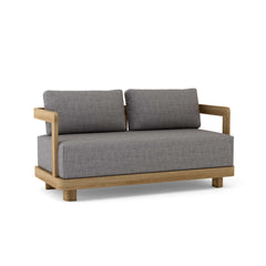 Granada deep seating loveseat by Anderson Teak in a designer style, available in 9 vibrant colors, featuring plush cushions and wooden frame
