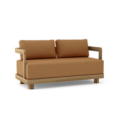 Anderson Teak Granada deep seating love seats in cast mist finish, outdoor patio furniture, small elegant space, 9 designer colors
