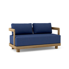 Granada deep seating loveseat by Anderson Teak in one of nine designer colors, showing comfortable cushions and stylish outdoor furniture.
