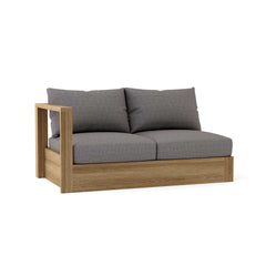 Anderson Teak COPACABANA right loveset modular in 9 designer colors, featuring sleek outdoor seating with plush cushions.